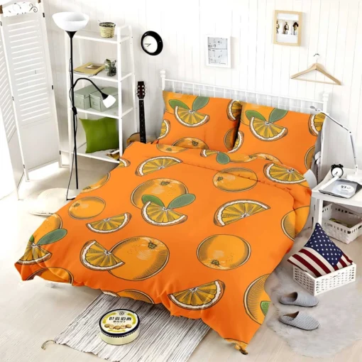 Mandarin Slice Mandarin Pattern Bedding Set