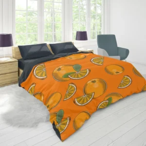 Mandarin Slice Mandarin Pattern Duvet Cover 1