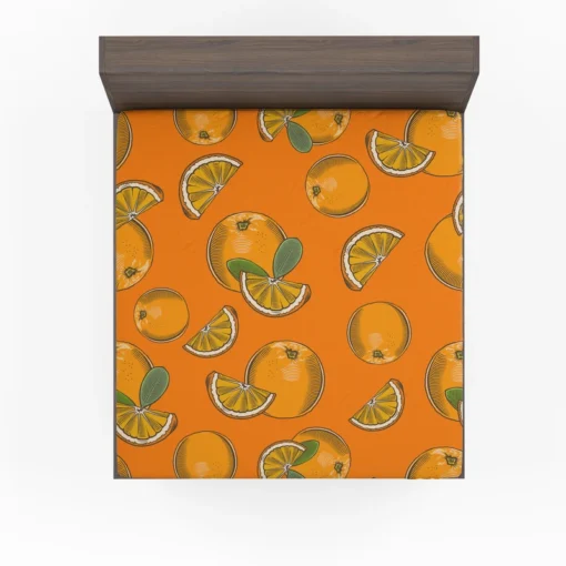 Mandarin Slice Mandarin Pattern Fitted Sheet