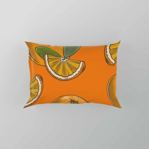 Mandarin Slice Mandarin Pattern Pillow Case