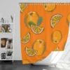 Mandarin Slice Mandarin Pattern Shower Curtain