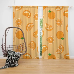 Mandarin Slices Pattern Curtain