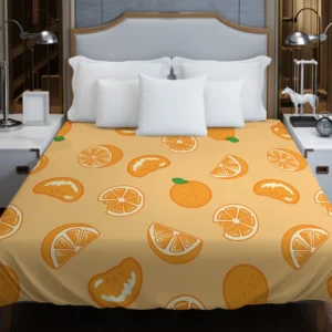 Mandarin Slices Pattern Duvet Cover