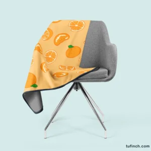 Mandarin Slices Pattern Fleece Blanket 2