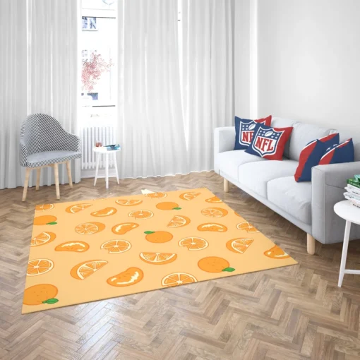 Mandarin Slices Pattern Rug 2