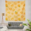 Mandarin Slices Pattern Wall Tapestry