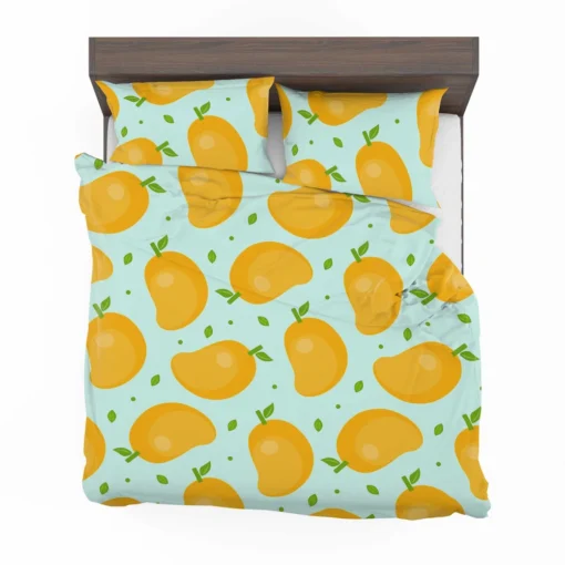 Mango Fruit With Leaves Design Bedding Set 2