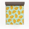 Mango Fruit With Leaves Design Fitted Sheet