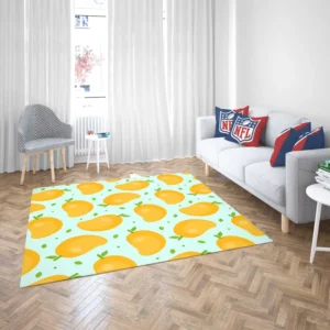 Mango Fruit With Leaves Design Rug 2