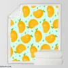 Mango Fruit With Leaves Design Sherpa Fleece Blanket