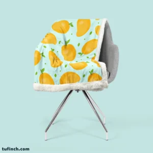 Mango Fruit With Leaves Design Sherpa Fleece Blanket 2