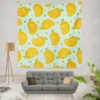 Mango Fruit With Leaves Design Wall Tapestry