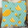 Mango Sliced And Cube Cuts Quilt Blanket