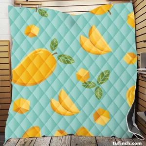 Mango Sliced And Cube Cuts Quilt Blanket