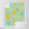 Mango Sliced And Cube Cuts Sherpa Fleece Blanket