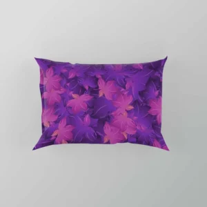 Maple Leafy Purple Design Pillow Case