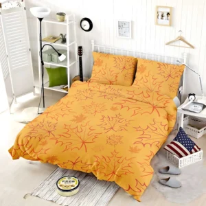 Maple Leaves Fall Botanical Design Bedding Set