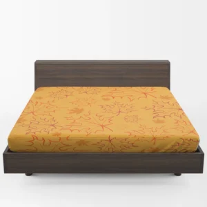 Maple Leaves Fall Botanical Design Fitted Sheet 1