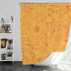 Maple Leaves Fall Botanical Design Shower Curtain