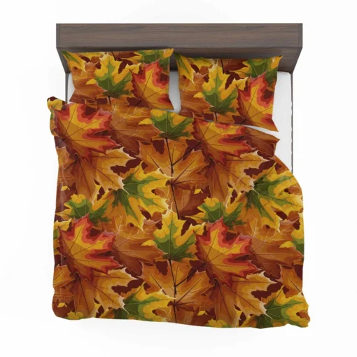 Maple Leaves Fall Pattern Bedding Set 2