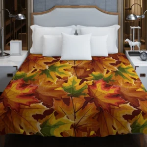 Maple Leaves Fall Pattern Duvet Cover