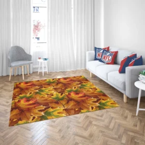 Maple Leaves Fall Pattern Rug 2