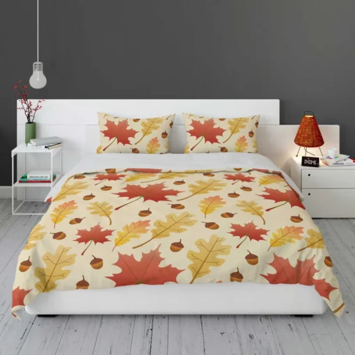 Maple Leaves Seamless Pattern Bedding Set 1