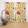 Maple Leaves Seamless Pattern Curtain