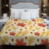 Maple Leaves Seamless Pattern Duvet Cover