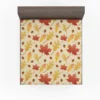 Maple Leaves Seamless Pattern Fitted Sheet