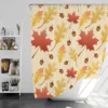 Maple Leaves Seamless Pattern Shower Curtain