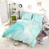 Marble Blue Watercolor Gold Bedding Set