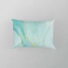 Marble Blue Watercolor Gold Pillow Case