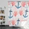 Marine Anchor Surrounded By Sea Corals Shower Curtain