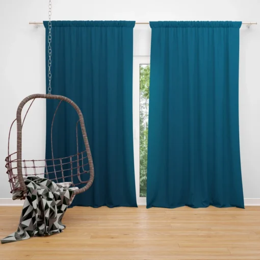 Marine Blue Gradient Curtain