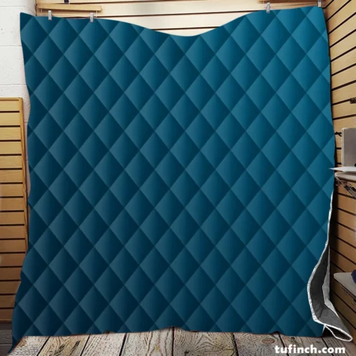 Marine Blue Gradient Quilt Blanket