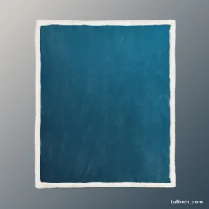 Marine Blue Gradient Sherpa Fleece Blanket 1