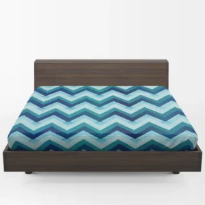 Marine Color Zigzag Pattern Fitted Sheet 1