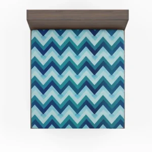 Marine Color Zigzag Pattern Fitted Sheet