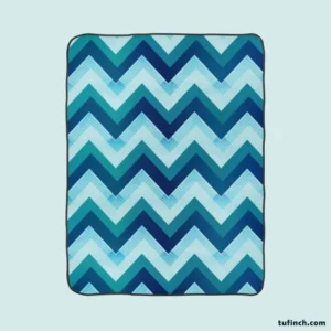 Marine Color Zigzag Pattern Fleece Blanket 1