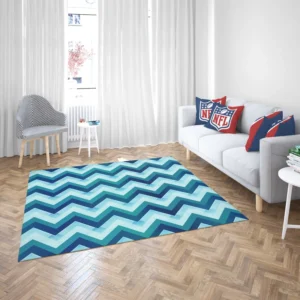 Marine Color Zigzag Pattern Rug 2