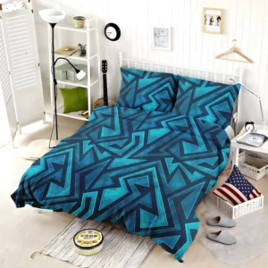 Marine Maze Texture With Grunge Bedding Set