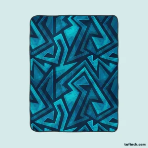 Marine Maze Texture With Grunge Fleece Blanket 1