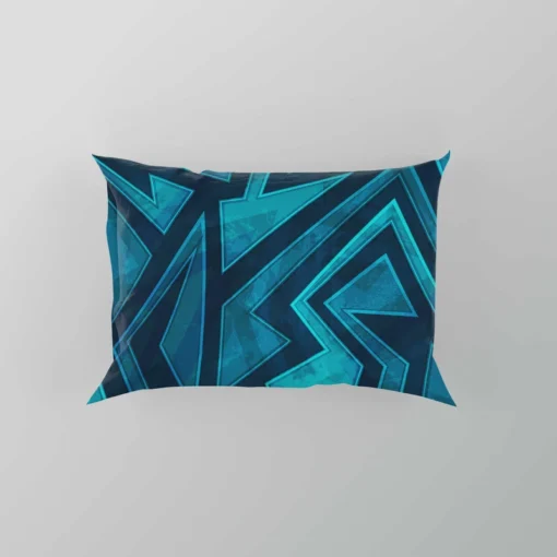 Marine Maze Texture With Grunge Pillow Case