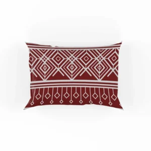 Maroon Aesthetic Songket Pattern Pillow Case