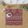 Maroon Aesthetic Songket Pattern Rug