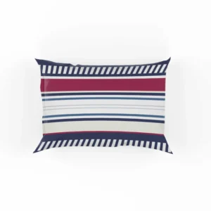 Maroon and Navy Blue stripes Pattern Pillow Case