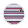 Maroon and Navy Blue stripes Pattern Round Beach Towel