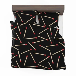 Match Stick Red Head Pattern Bedding Set 2