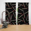 Match Stick Red Head Pattern Curtain